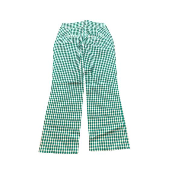 TYLER BOE Gigi gingham kick flare pants crop PARAKEET white womens‎ size 4 NWT - Picture 6 of 9